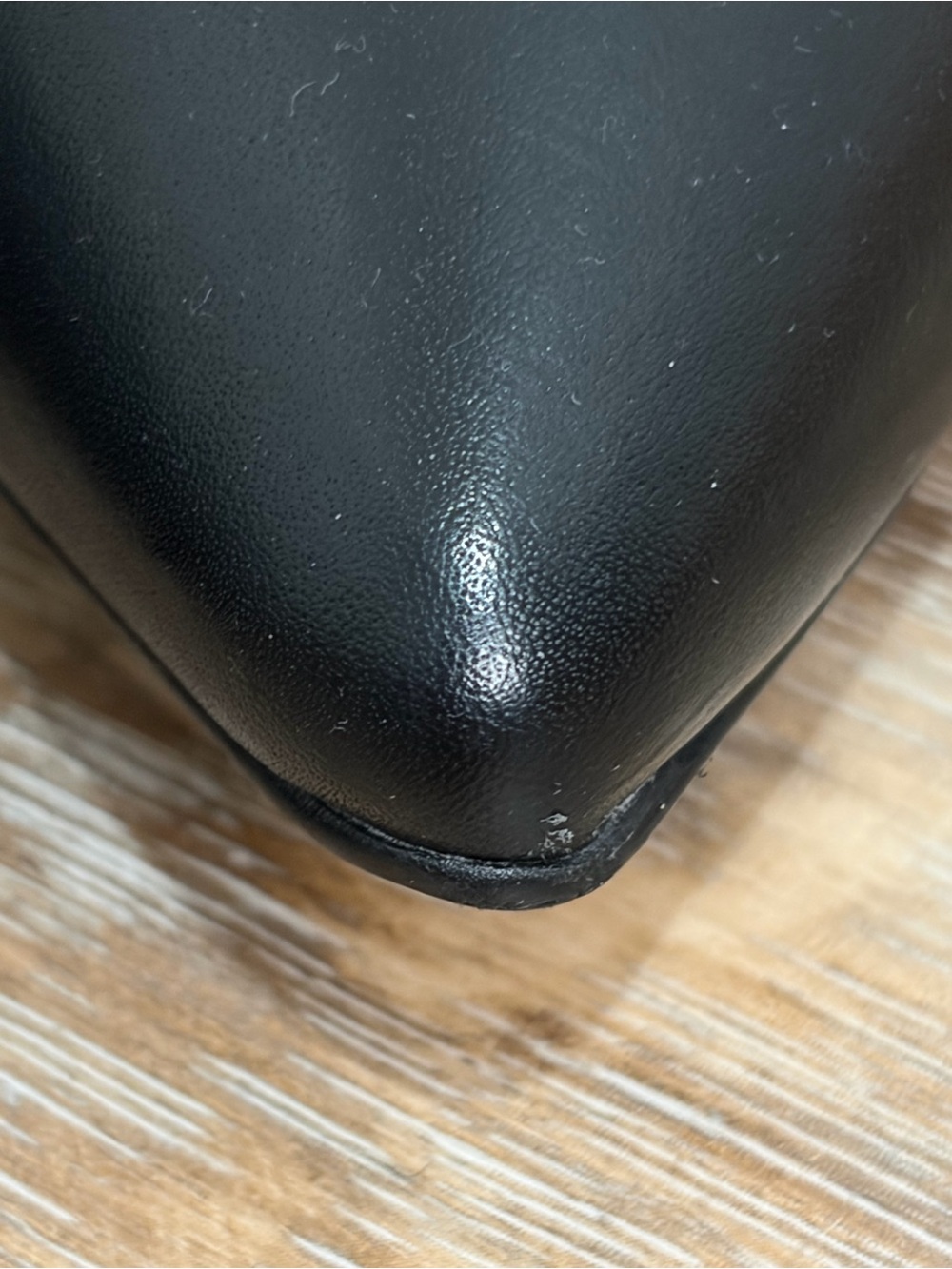 Marc Fisher Black Leather Ankle Boots Women's Size 9.5 Bootie Modern Minimalist - Picture 5 of 16